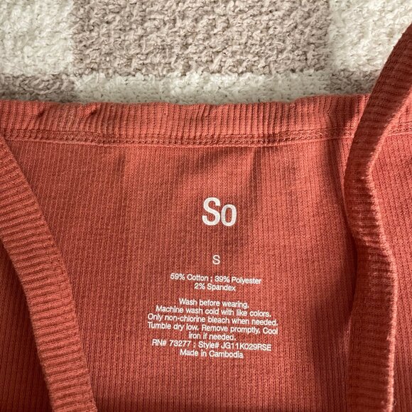 SO Ribbed Tank Top - Picture 2 of 3